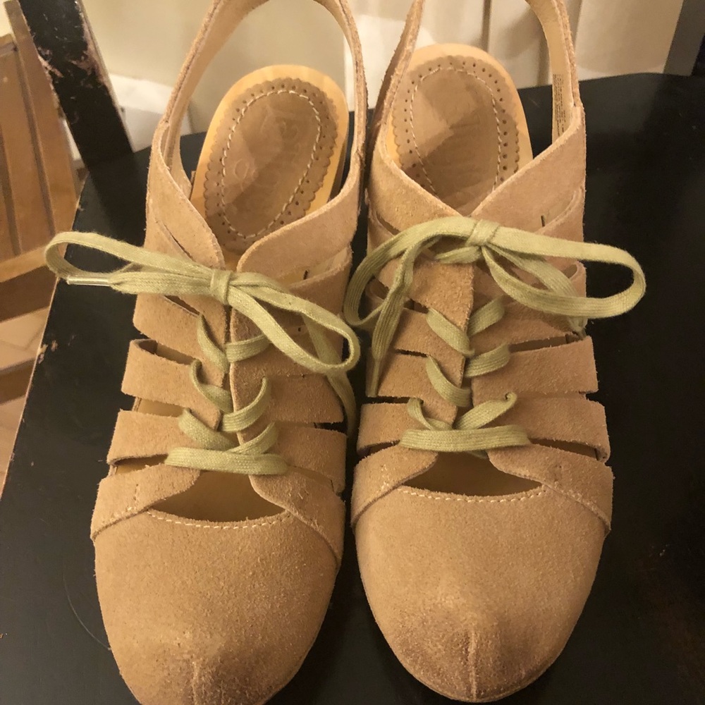Latigo Leather Lace Wooden Heel Anthropologie 8